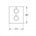 Grohe Grotherm escutcheon - single outlet - chrome (47829000) - thumbnail image 2