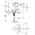 Grohe Quickfix Start Low Spout Single Lever Sink Mixer Tap - Matt Black (305302432) - thumbnail image 2