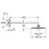 Grohe Rainshower Cosmopolitan 210 Fixed Shower Head - 422mm - Chrome (26171000) - thumbnail image 2