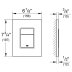 Grohe Skate Cosmopolitan S Dual Flush Plate - Hard Graphite (38732A00) - thumbnail image 2