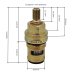 Grohe 1/2" headpart/flow cartridge (1/4 turn) (45883000) - thumbnail image 2