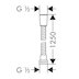 Hansgrohe 1.25m Metaflex shower hose - chrome (28262000) - thumbnail image 2