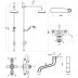 Hudson Reed Triple Thermostatic Shower Valve Only With Rigid Riser (TSVT103) - thumbnail image 2