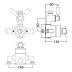 Hudson Reed Twin Thermostatic Shower - Valve Only (TSVT101) - thumbnail image 2