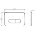 Ideal Standard Oleas M3 Mechanical Dual Flush Plate - Silk White (R0459AW) - thumbnail image 2