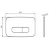Ideal Standard Oleas P3 Pneumatic Dual Flush Plate - White (R0124AC) - thumbnail image 2