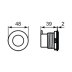 Ideal Standard Septa XS P1 Single Flush Button - Chrome (P0109AA) - thumbnail image 2