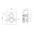 Inta Mio Concealed Dual Outlet Thermostatic Mixer Shower Valve Only - Chrome (MM80010CP) - thumbnail image 2