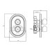 Inta Plus Thermostatic Concealed Mixer Shower Valve Only - Chrome (20015.1CP) - thumbnail image 2