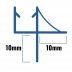 Inventive Creations Bottom Sweep Seal - 8mm Glass - 10mm - 1900mm Long (8BS 1900) - thumbnail image 2