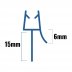 Inventive Creations Mid Blade Seal - 4-6mm Glass - 15mm - 1200mm Long (MB6 1200) - thumbnail image 2