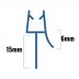 Inventive Creations Mid Blade Seal - 8mm Glass - 15mm - 1200mm Long (MB8 1200) - thumbnail image 2
