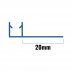 Inventive Creations Vertical Seal - 8mm Glass - Pair - 20mm - 1900mm Long (8.20BF) - thumbnail image 2