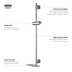 Mira Beat Slide Bar Kit/Shower Rail Set - /Chrome (2.1703.018) - thumbnail image 2