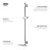 Mira Beat Slide Bar Kit/Shower Rail Set - White/Chrome (2.1703.017) - thumbnail image 2