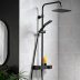 Triton Push Button Diverter Dual Bar Mixer Shower - Black (PBDIVBLK) - thumbnail image 2