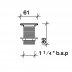 Twyford 89mm grid waste - unslotted (WF4341CP) - thumbnail image 2