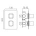 Vado 2 Outlet Thermostatic Shower Valve - Chrome (MIX-148D/2-C/P) - thumbnail image 2