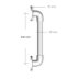 AKW Large Plastic Fluted White Grab Rail - 450mm (01410WH) - thumbnail image 3