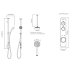 Aqualisa iSystem concealed digital shower with adjustable and ceiling fixed shower heads - Hp/Combi (ISD.A1.EV.DVFC.21) - thumbnail image 3