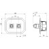 Crosswater Crossbox Belgravia Triple Outlet Trimset - Brushed Nickel (BLCB2500LBPL) - thumbnail image 3