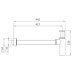 Crosswater Tall Bottle Trap - Brushed Nickel (BTR0402L_V2) - thumbnail image 3