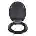 Croydex Black Quartz Flexi-Fix Toilet Seat (WL601821H) - thumbnail image 3