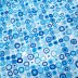 Croydex Geo Mosaic Shower Curtain - White/Blue (AF281624H) - thumbnail image 3