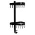 Croydex Large Two Tier Corner Basket - Matte Black (QM772821) - thumbnail image 3