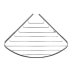 Croydex Slimline Aluminium Corner Basket - Chrome (QM785941) - thumbnail image 3