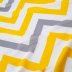Croydex Yellow And Grey Chevron Textile Shower Curtain (AF290401H) - thumbnail image 3