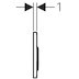 Geberit Omega20 Dual Flush Plate - Matt/Brushed Chrome (115.085.KN.1) - thumbnail image 3