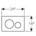 Geberit Sigma 20 Screwable Dual Flush Plate - Brushed Stainless Steel (115.889.SN.1) - thumbnail image 3