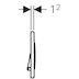 Geberit Sigma20 Dual Flush Plate - Black/Bright Chrome (115.882.KM.1) - thumbnail image 3