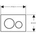 Geberit Sigma20 Dual Flush Plate - White (115.882.11.1) - thumbnail image 3