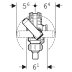 Geberit Type 380AG Fill Valve - 3/8" Brass Nipple Connection - Side Connection (244.510.00.1) - thumbnail image 3