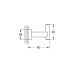 Grohe Essentials Cube Robe Hook - Brushed Hard Graphite (40511AL1) - thumbnail image 3
