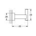 Grohe Essentials Cube Robe Hook - Supersteel (40511DC1) - thumbnail image 3