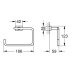 Grohe Essentials Cube Towel Ring - Brushed Hard Graphite (40510AL1) - thumbnail image 3