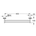 Grohe Start Cube Double Towel Bar 600mm - Chrome (41104000) - thumbnail image 3