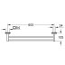 Grohe Start Cube Double Towel Bar 600mm - Supersteel (41104DC0) - thumbnail image 3