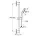 Grohe Vitalio Comfort 110 Shower Rail Set - 2 Spray Setting - Chrome (26928001) - thumbnail image 3