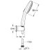 Grohe Vitalio Comfort 110 Wall Holder Shower Rail Set - 3 Spray Setting - Chrome (26176001) - thumbnail image 3