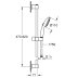 Grohe Vitalio Start 110 Shower Rail Set - 3 Spary Setting - Chrome (26032001) - thumbnail image 3