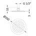 Hudson Reed 200mm Fixed Shower Head - Chrome (A3082) - thumbnail image 3