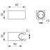 Ideal Standard Idealrain square shower handset bracket (BC770AA) - thumbnail image 3