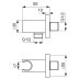 Ideal Standard Idealrain square shower handset elbow bracket (BC771AA) - thumbnail image 3