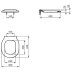 Ideal Standard Jasper Morrison toilet seat - no cover - quick release hinges - normal close (E620401) - thumbnail image 3