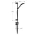Mira Minimal Exposed Mixer Shower - Matt Black (39584W-BL) - thumbnail image 3