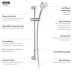 Mira  Zest Shower Fittings Kit - Chrome (1.1984.005) - thumbnail image 3